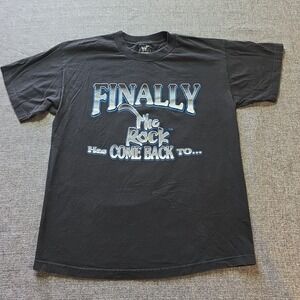 Vintage‎ WWF Finally the Rock Has Come Back to State College T-Shirt Men's Large